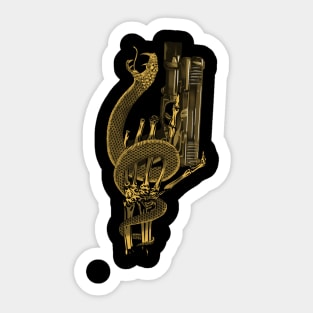 Snake skulls and guns Sticker